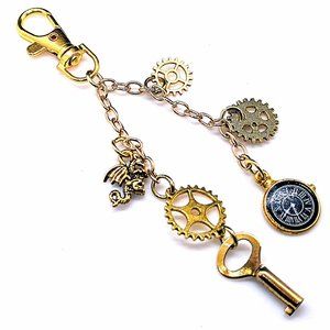 Steampunk Style Charm for Purse Planner Handbag Backpack (purse NOT included)